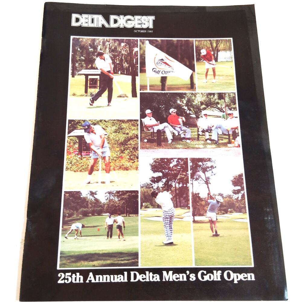 Delta Digest October 1981 - 25th Annual Men's Golf Open - Vintage Magazine